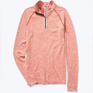 Victoria’s Secret PINK Seamless Workout Quarter Zip Chestnut Spice XL NEW